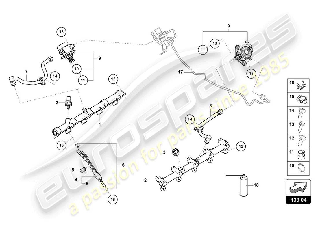 diagramma della parte contenente il codice parte 0p2133875j