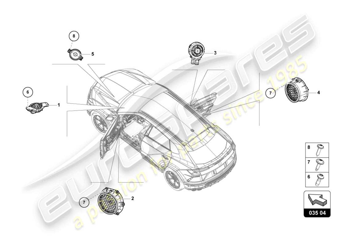 diagramma della parte contenente il codice parte 4m0035454c