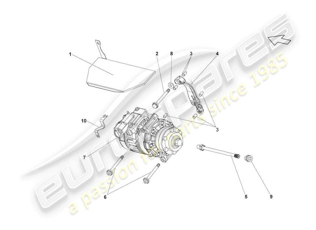 un diagramma delle parti dal catalogo delle parti lamborghini lp560-4 coupe fl ii (2013)