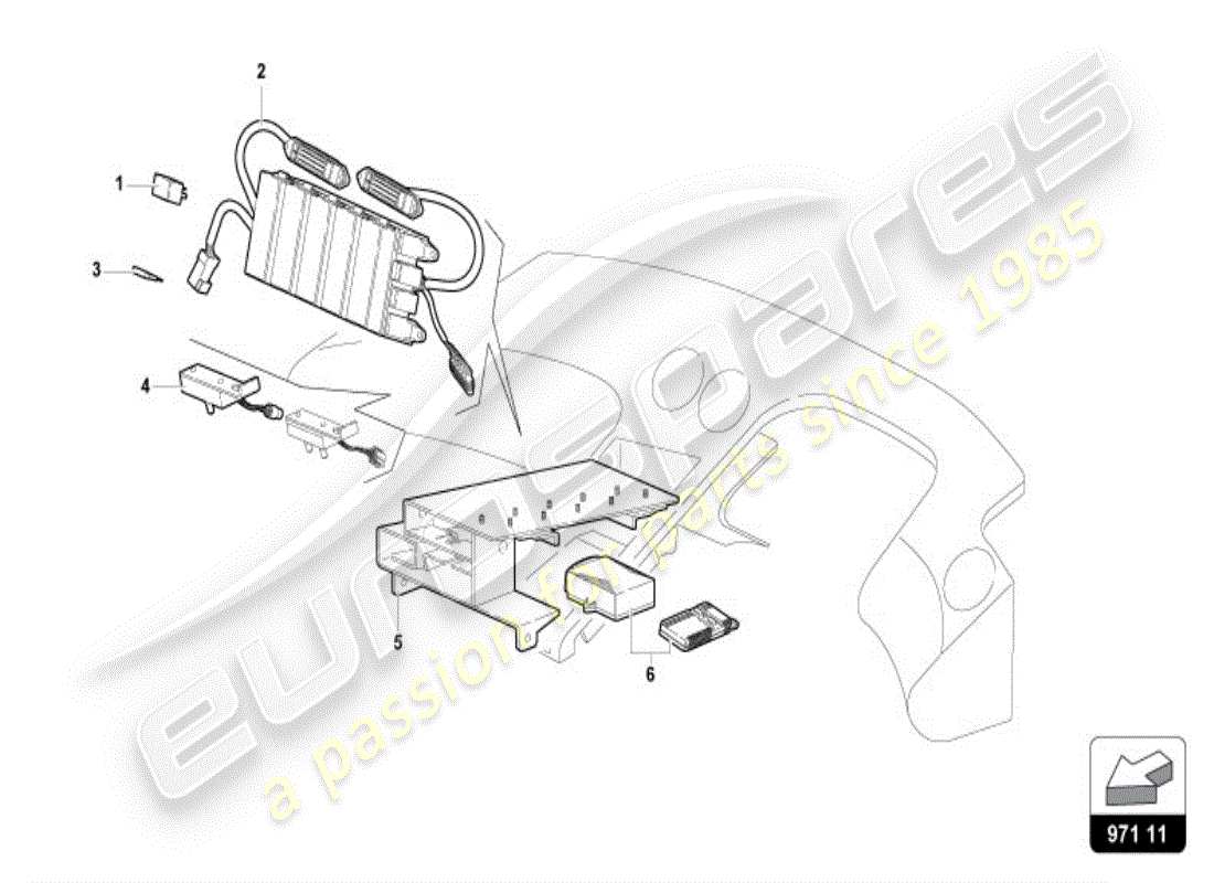 un diagramma delle parti dal catalogo delle parti lamborghini diablo vt (1995)