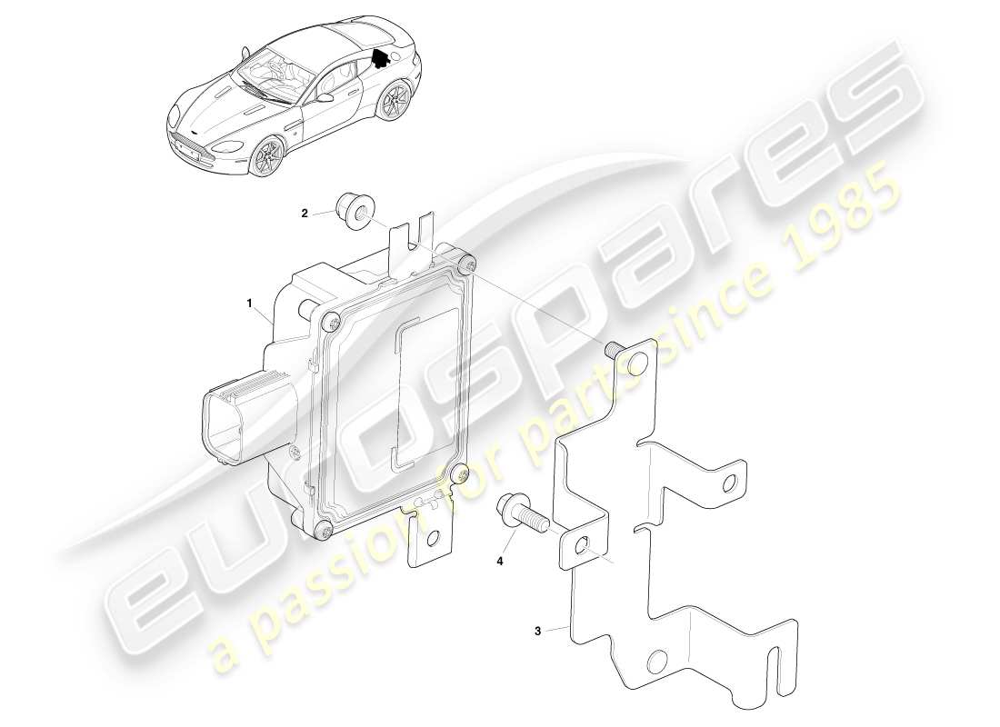 aston martin v8 vantage (2005) diagramma delle parti dei moduli della pompa del carburante