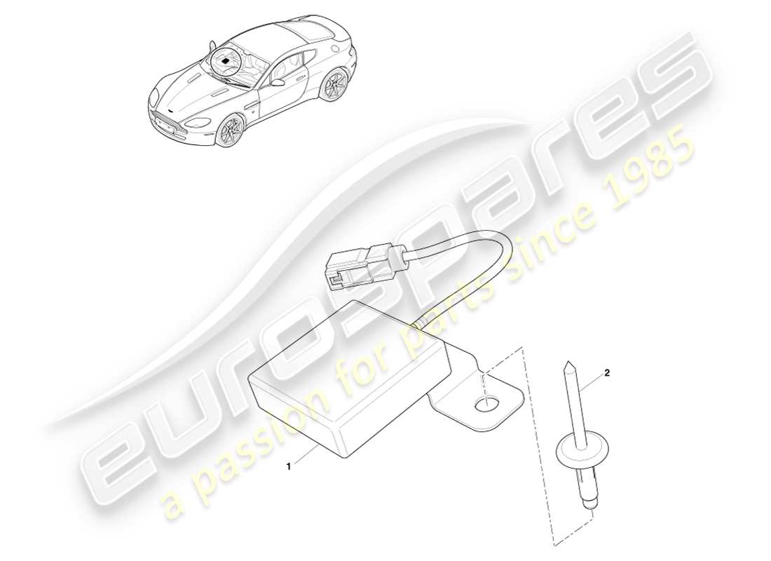 aston martin v8 vantage (2005) antenna wi-fi, diagramma delle parti 16my