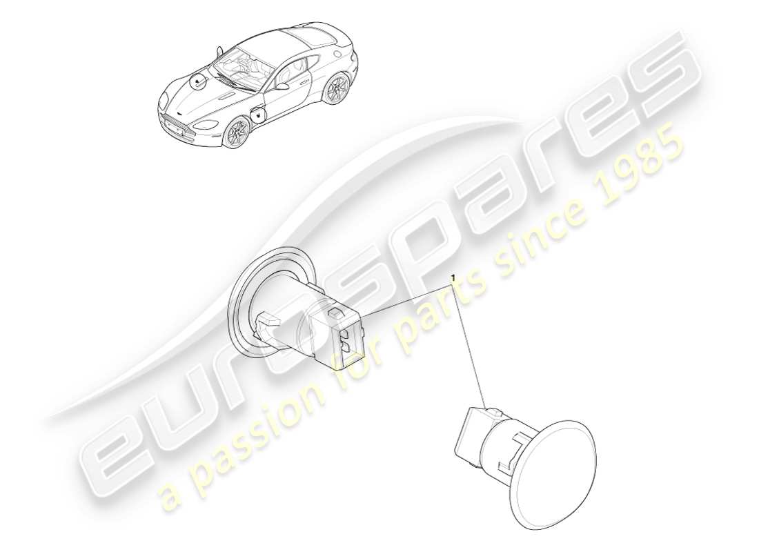 aston martin v8 vantage (2005) diagramma delle parti dei ripetitori laterali