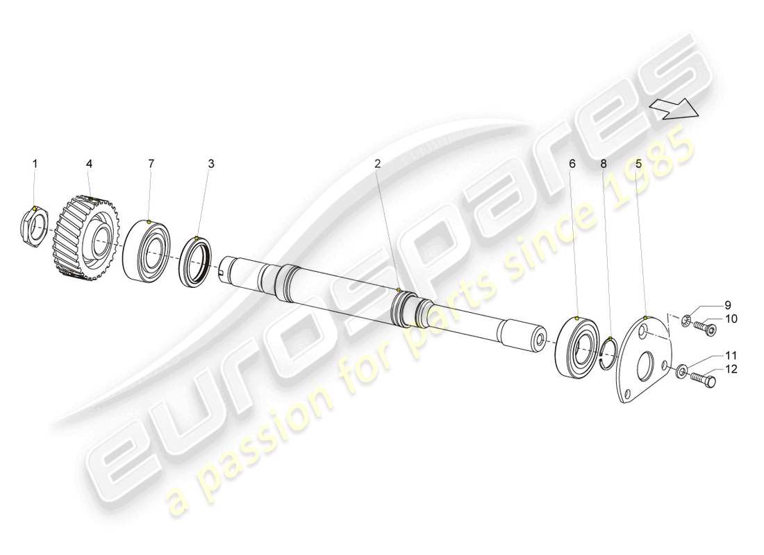 lamborghini gallardo coupe (2005) albero di entrata diagramma delle parti