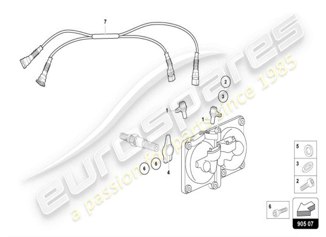 lamborghini diablo vt (1999) sensore di fase diagramma delle parti
