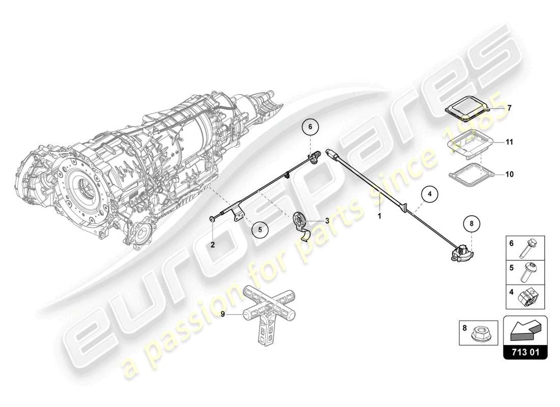 lamborghini urus (2022) meccanismo di selezione diagramma delle parti