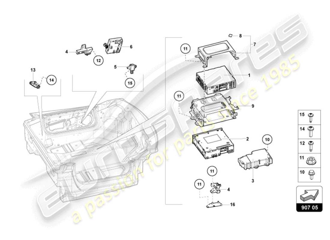 lamborghini ultimae (2022) elettriche diagramma delle parti