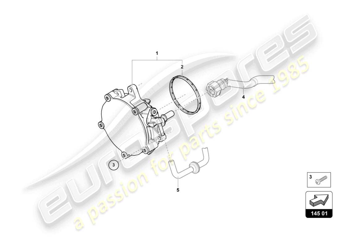 lamborghini urus (2019) pompa a vuoto diagramma delle parti
