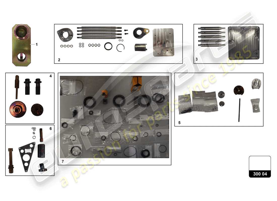 lamborghini super trofeo evo (2018) kit cambio di rinnovamento diagramma delle parti