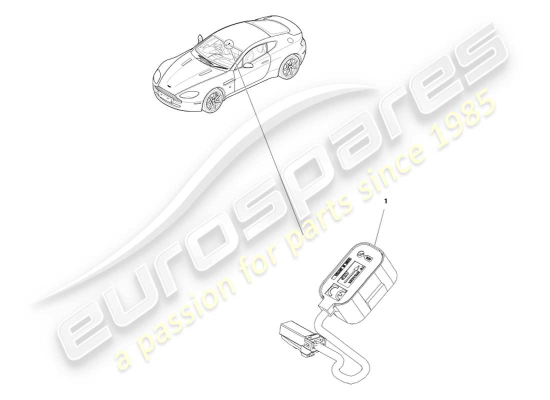 aston martin v8 vantage (2005) diagramma delle parti del sottosistema di controllo vocale