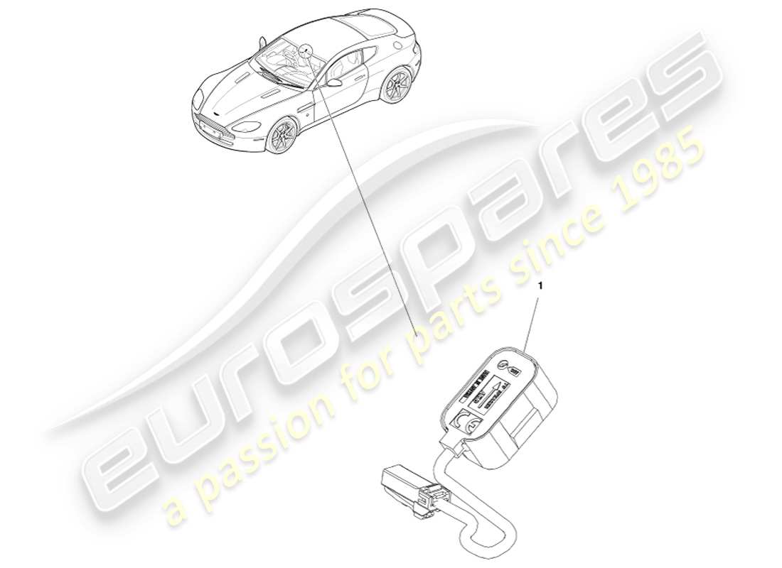 aston martin v8 vantage (2007) diagramma delle parti del sottosistema di controllo vocale