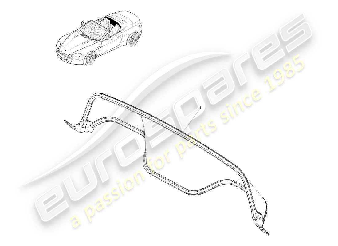 aston martin v8 vantage (2005) schema delle parti deflettore del vento