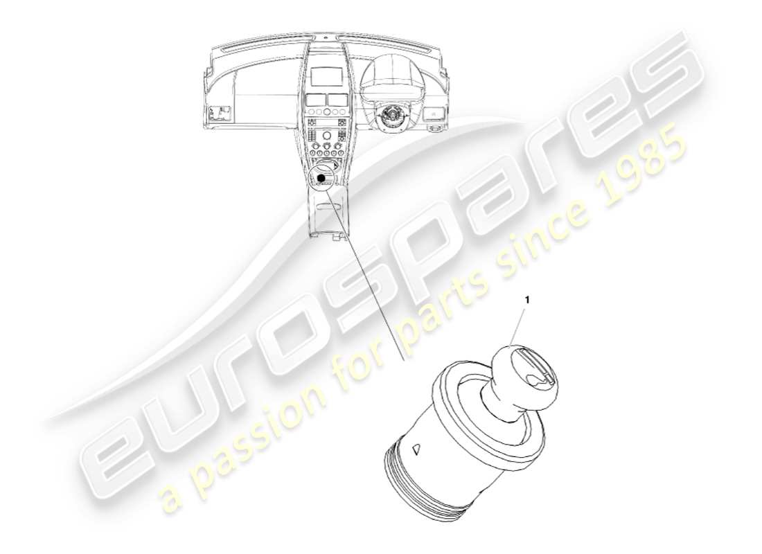 aston martin v8 vantage (2005) diagramma delle parti dell'accendisigari