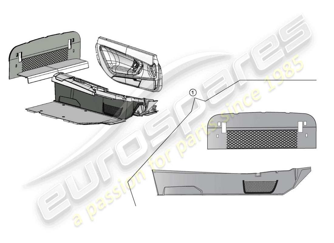 lamborghini gallardo coupe (accessories) kit di revisione diagramma delle parti