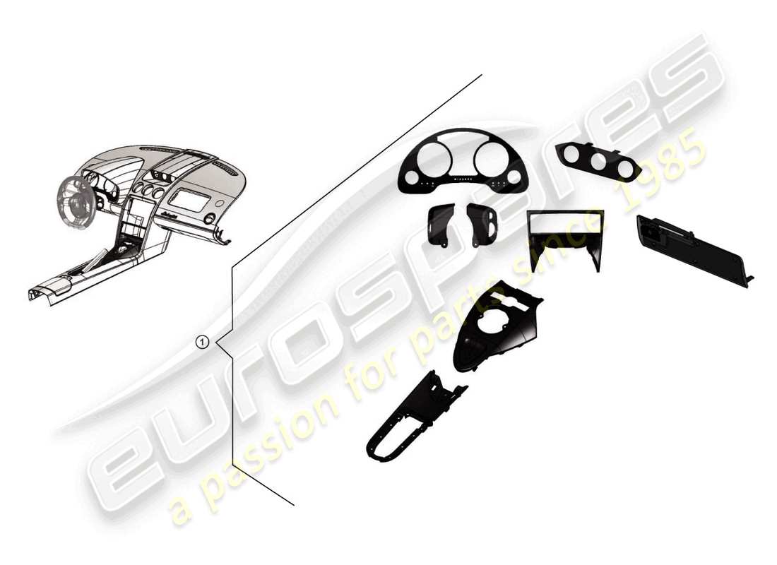 lamborghini lp550-2 spyder (accessories) kit retrofit piano vernice schema delle parti