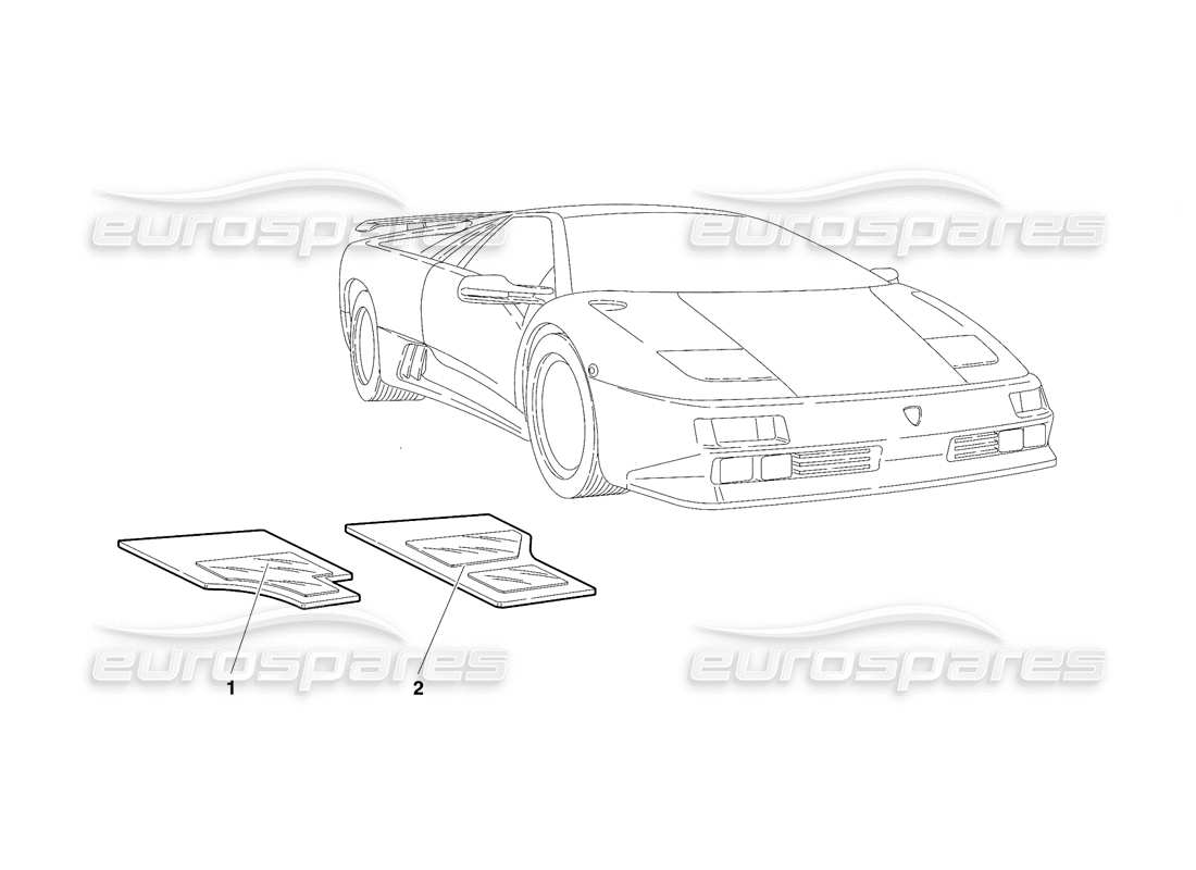 lamborghini diablo se30 (1995) accessori (valido per versione rh d. - gennaio 1995) diagramma delle parti