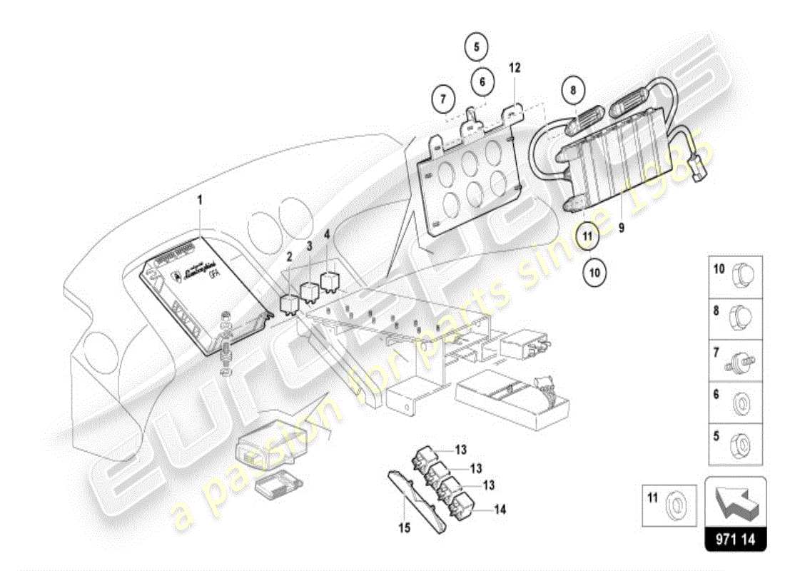 lamborghini diablo vt (1997) sistema elettrico diagramma delle parti