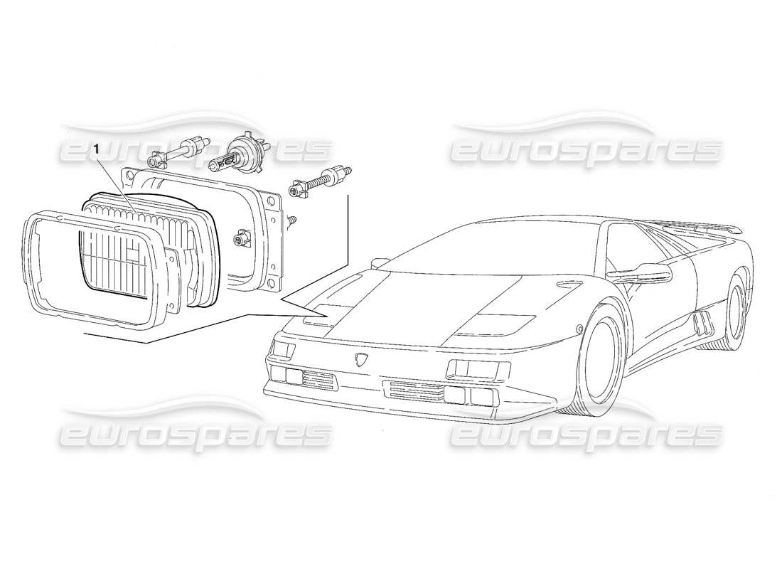 lamborghini diablo se30 (1995) luci (valido per il giappone - gennaio 1995) diagramma delle parti