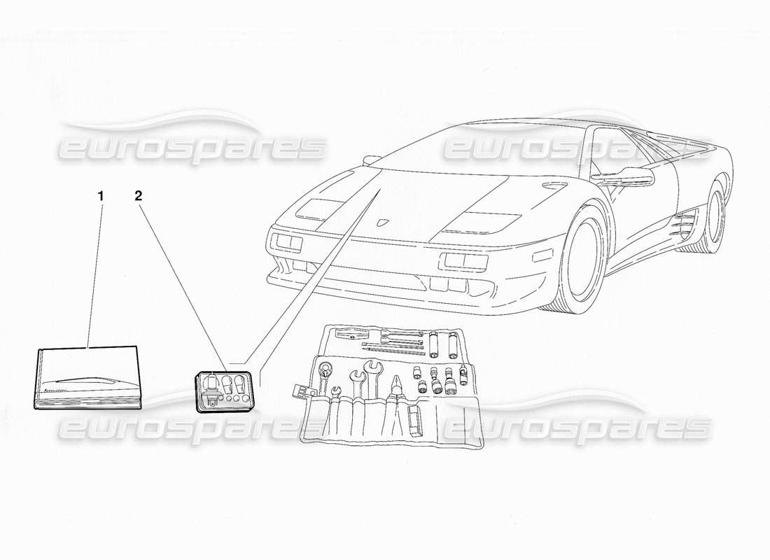 lamborghini diablo (1991) accessori (valido per la versione usa - settembre 1991) diagramma delle parti