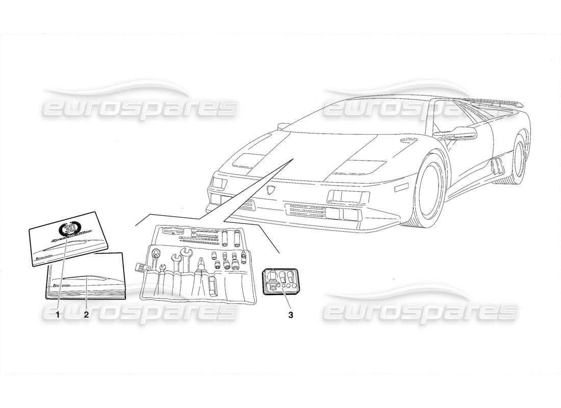 lamborghini diablo se30 (1995) accessori (valido per gli usa - gennaio 1995) diagramma delle parti