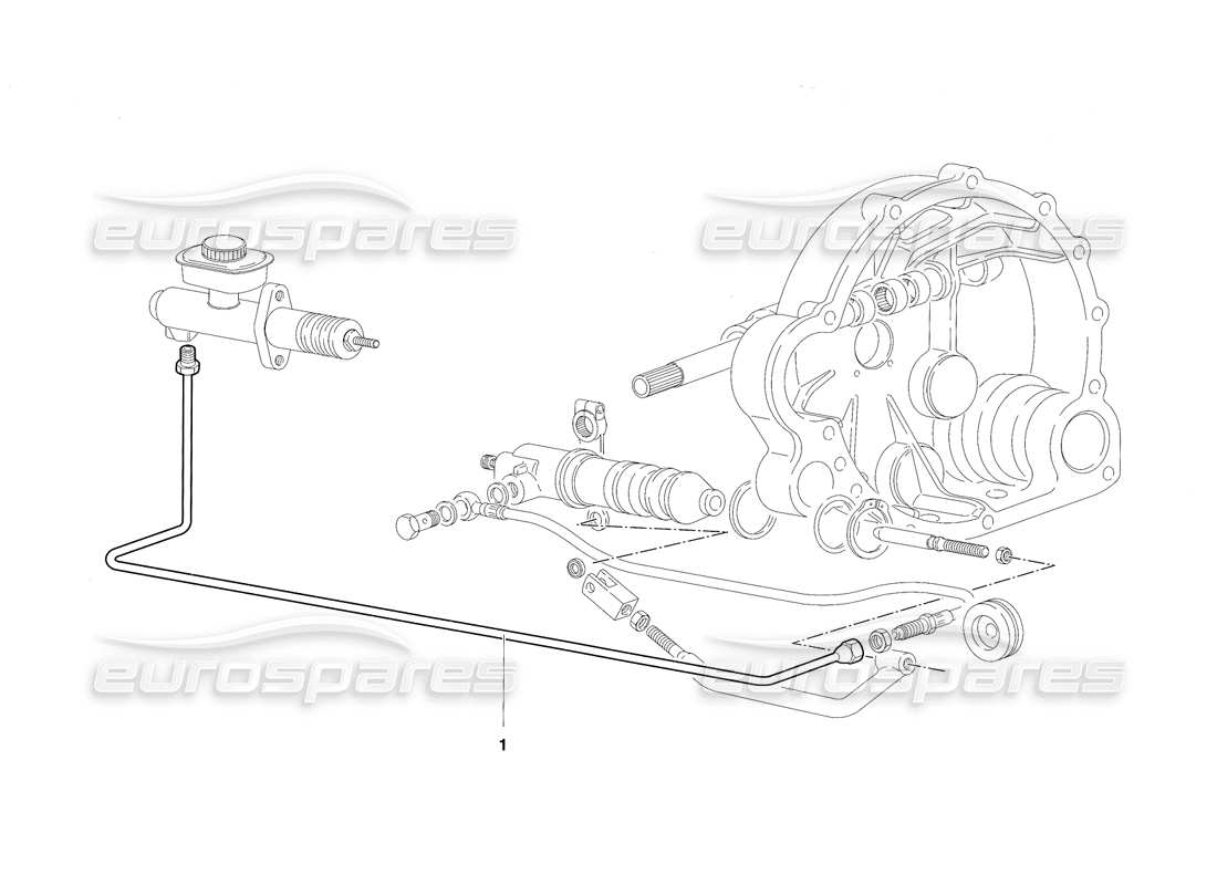 lamborghini diablo sv (1997) leve di comando della frizione (valide per rh d. - marzo 1997) diagramma delle parti