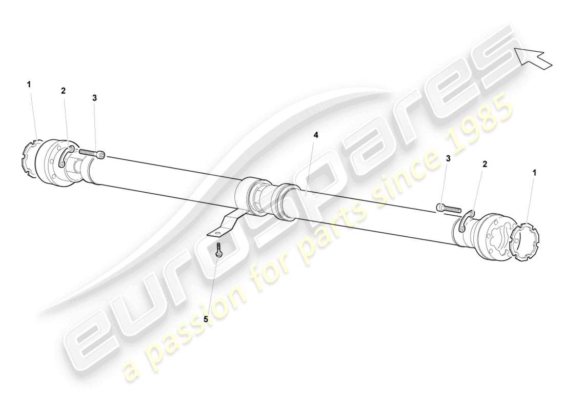 lamborghini lp570-4 sl (2010) albero cardanico diagramma delle parti