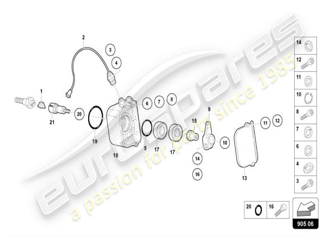 lamborghini diablo vt (1999) sensore di fase diagramma delle parti