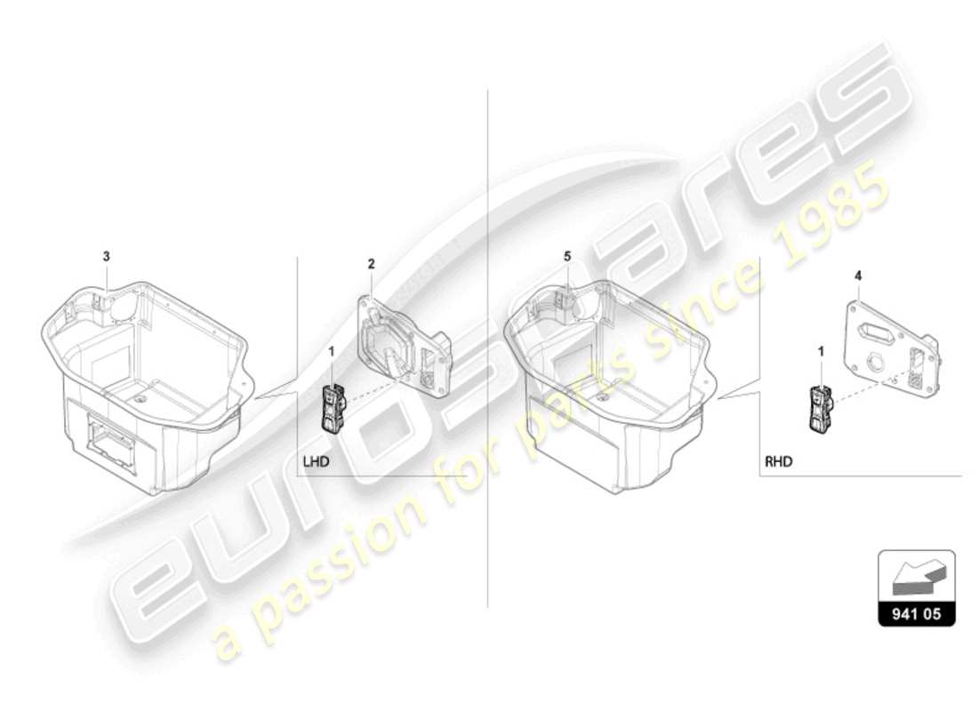 lamborghini revuelto coupe (2024) interruttore diagramma delle parti