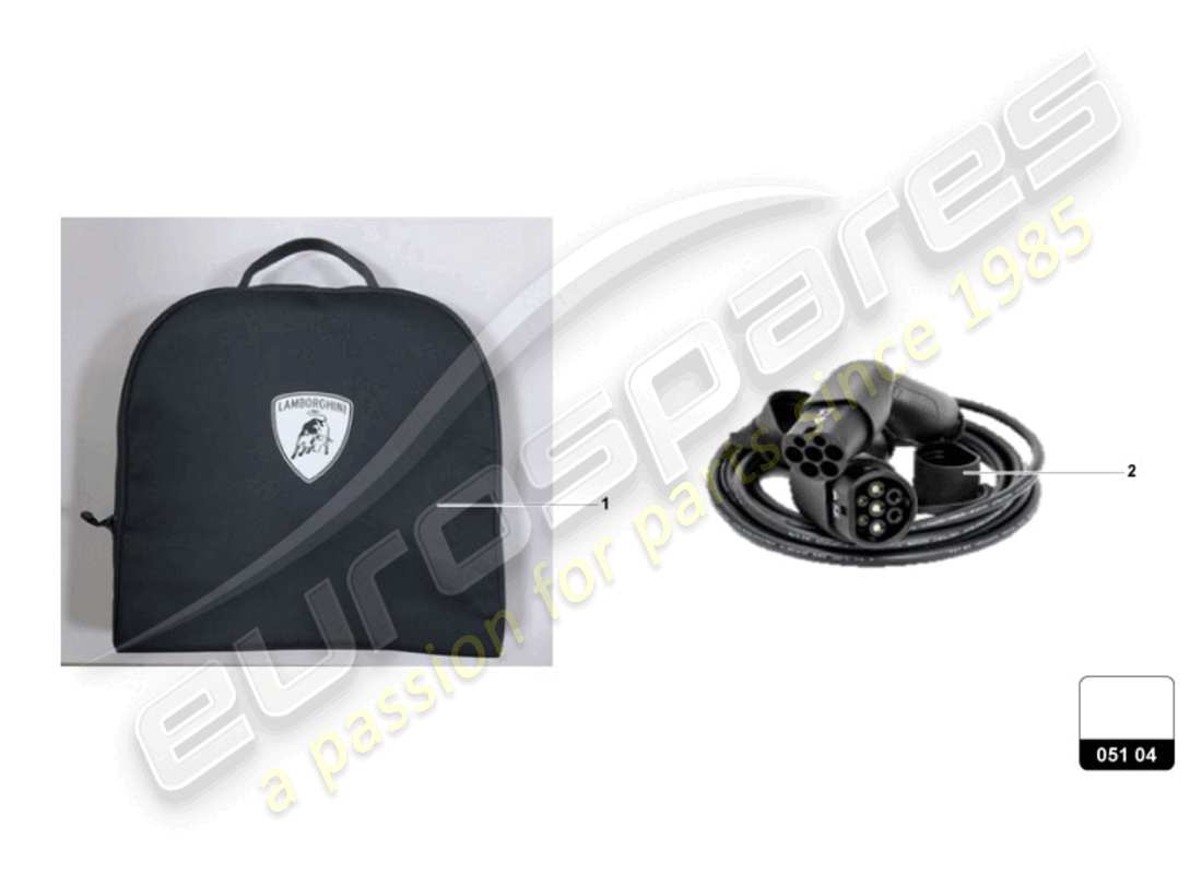 lamborghini revuelto coupe (accessories) busta per cavo di ricarica diagramma delle parti