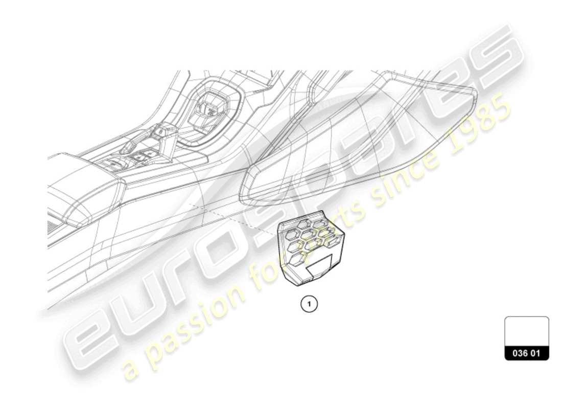 lamborghini revuelto coupe (accessories) supporto per telefono diagramma delle parti