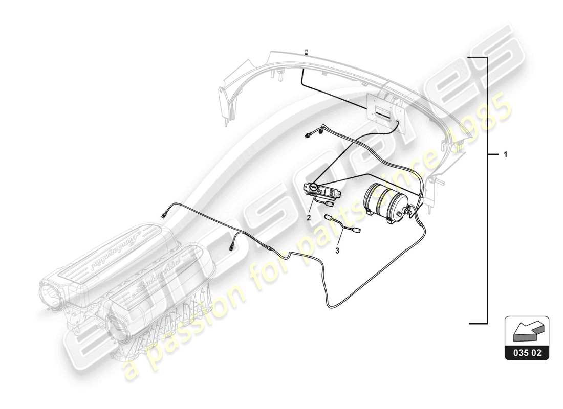 lamborghini gt3 (2017) schema delle parti del sistema antincendio