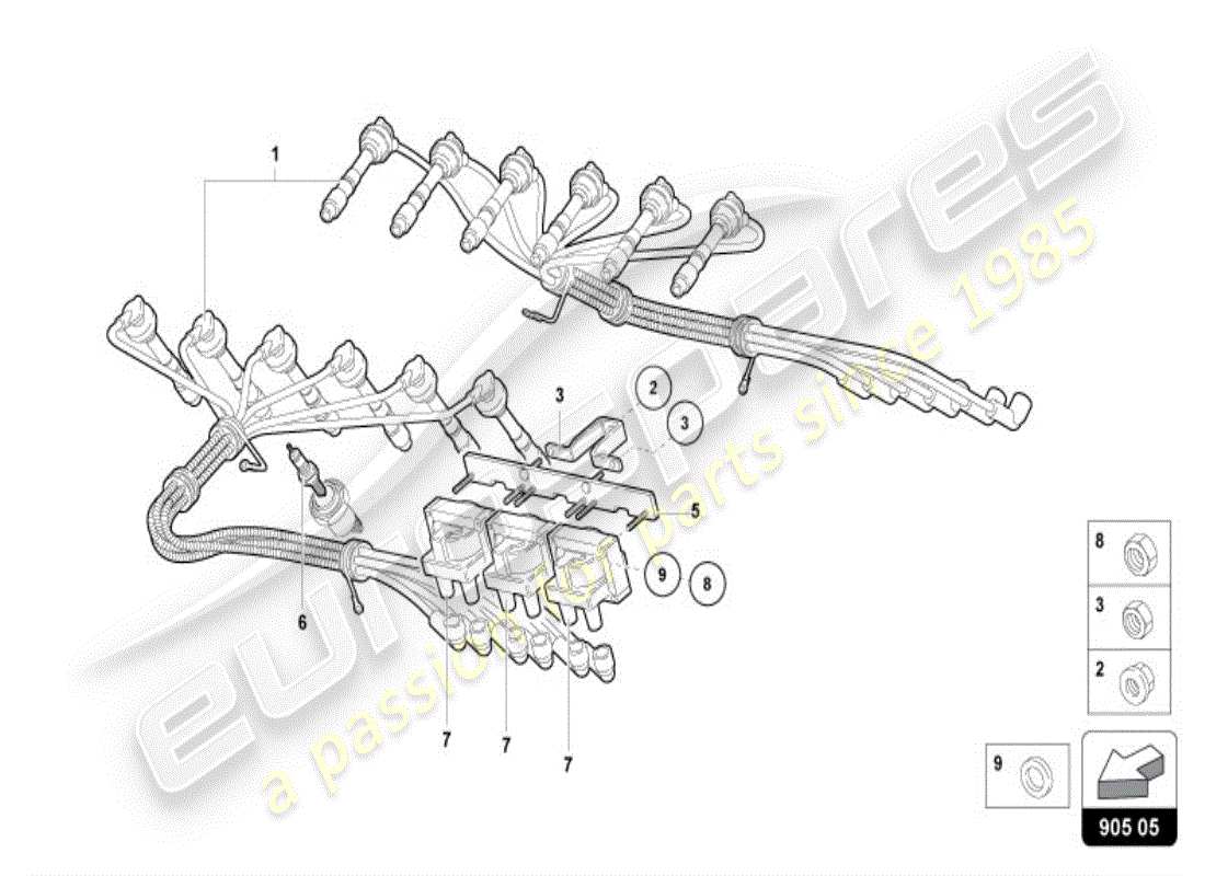 lamborghini diablo vt (1996) sistema di accensione statica diagramma delle parti