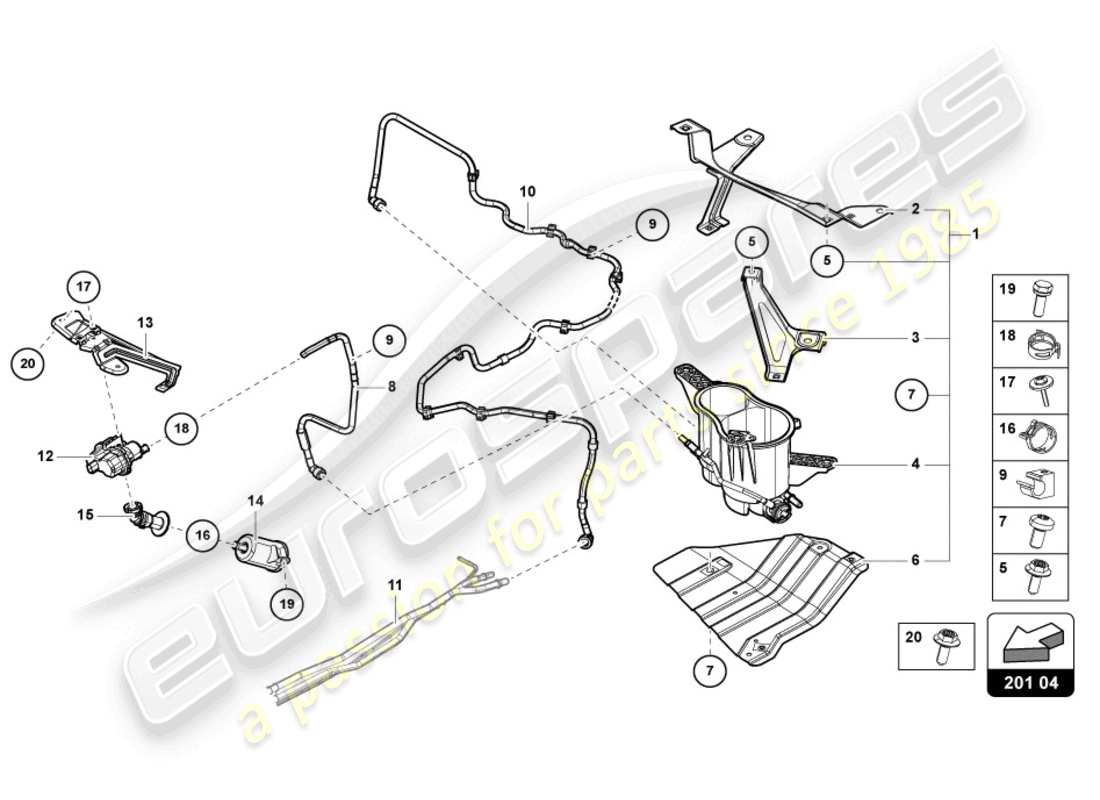 diagramma della parte contenente il codice parte 8k0201799g