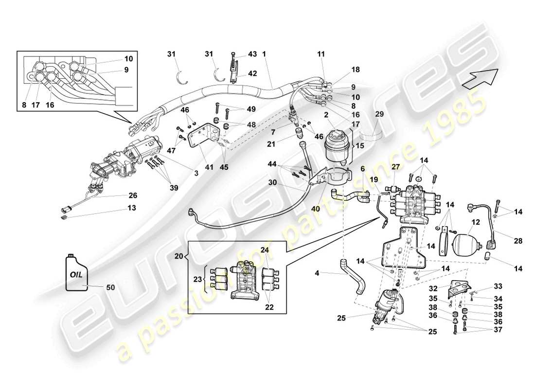 lamborghini gallardo spyder (2007) schema delle parti dell'unità interruttore