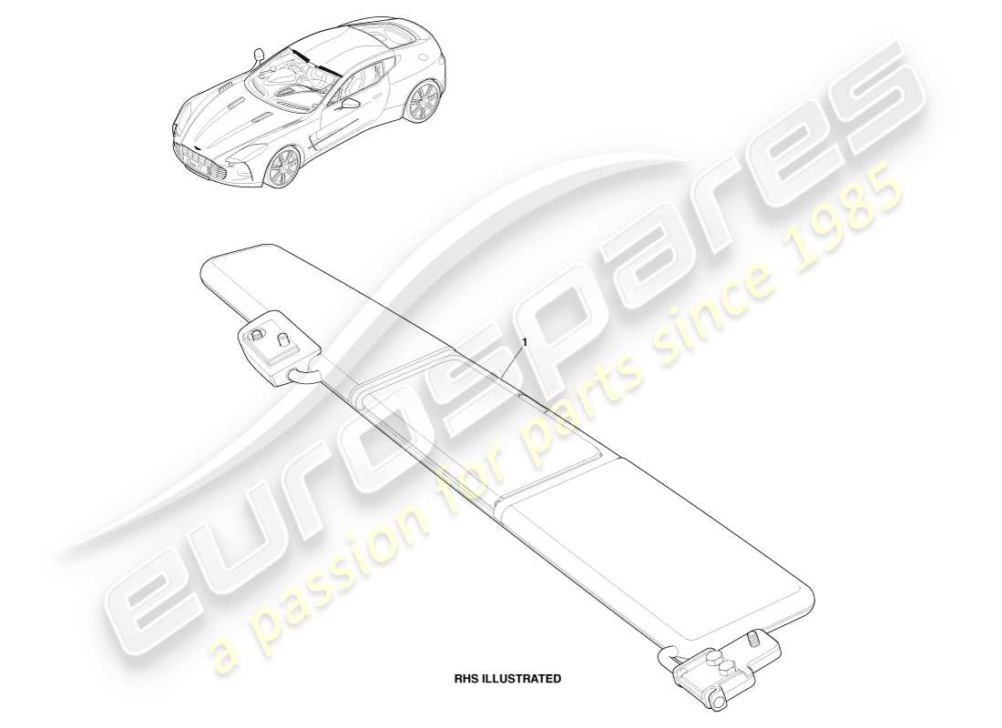 aston martin one-77 (2011) parasole diagramma delle parti