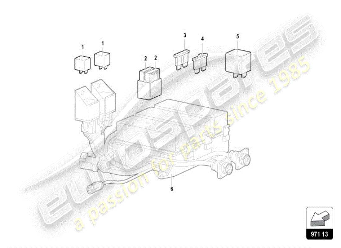 lamborghini diablo vt (1996) fusibili diagramma delle parti