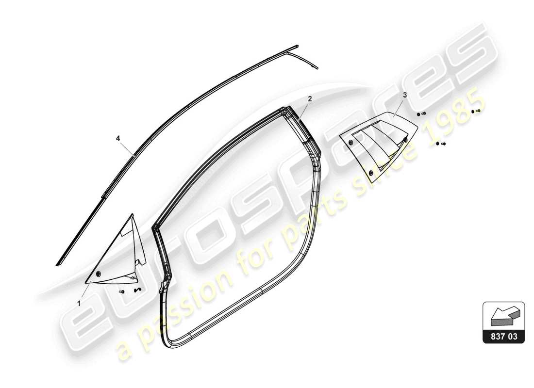 lamborghini gt3 evo (2018) porte parti aggiuntive schema delle parti