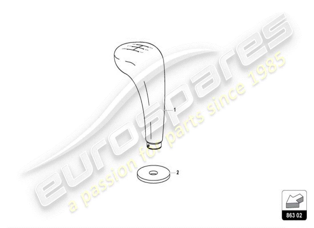 lamborghini diablo vt (1998) leva del cambio diagramma delle parti