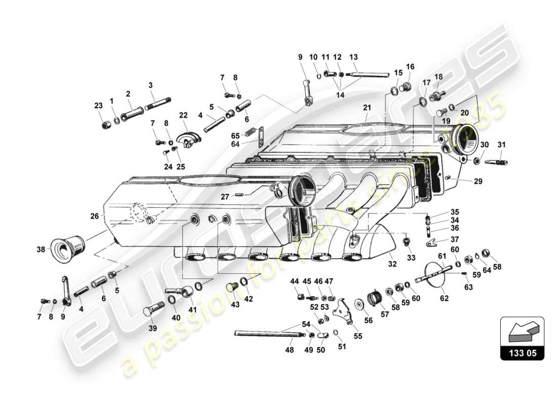 lamborghini countach 25th anniversary (1989) sistema di alimentazione carburante diagramma delle parti