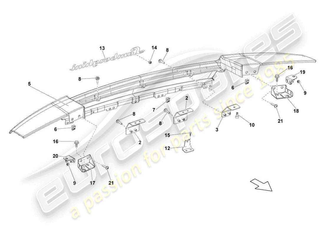 lamborghini lp550-2 spyder (2014) diagramma delle parti trim