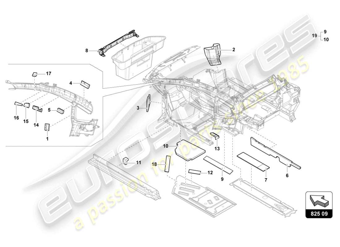 lamborghini sto (2024) diagramma delle parti damping