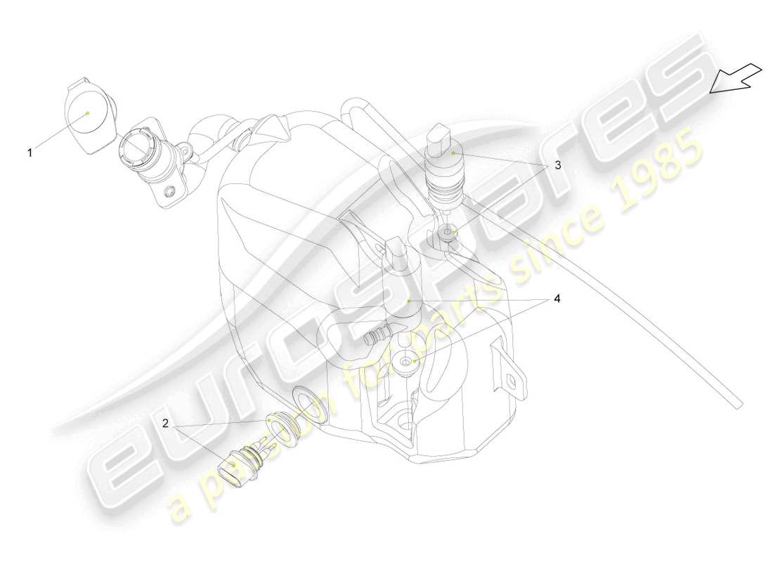 lamborghini lp560-4 spider (2010) sensore del livello acqua diagramma delle parti