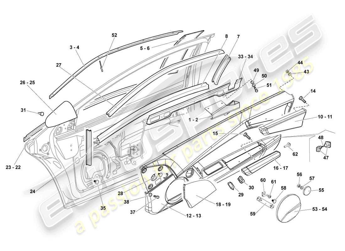 lamborghini lp670-4 sv (2010) guida alla finestra diagramma delle parti