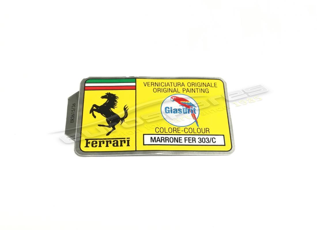 nuovo ferrari adesivo con codice vernice glasurit (cerchio). numero parte er361536 (1)