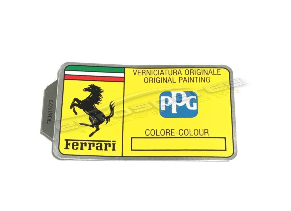 nuovo ferrari adesivo codice verniciatura ppg. numero parte er361572 (1)