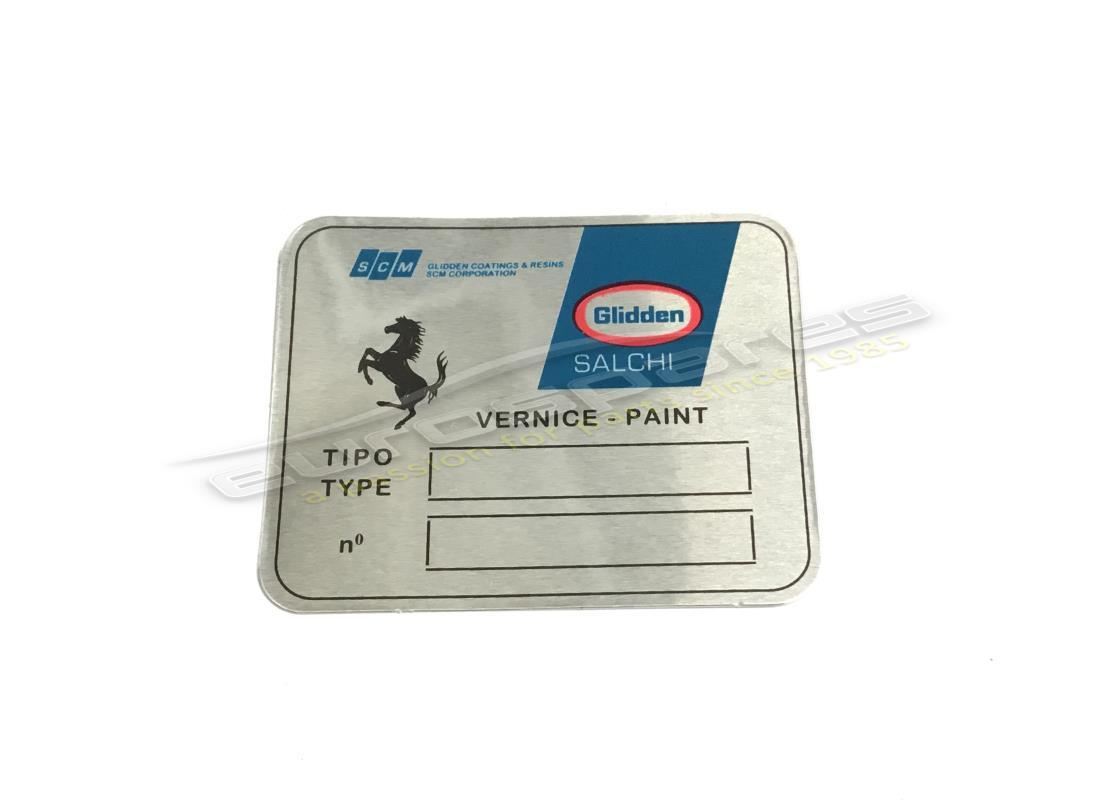 nuovo ferrari adesivo codice vernice glidden salchi. numero parte er361590 (1)