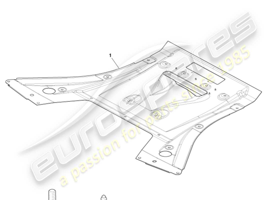 aston martin db9 (2016) sottocodone posteriore, schema delle parti coupé