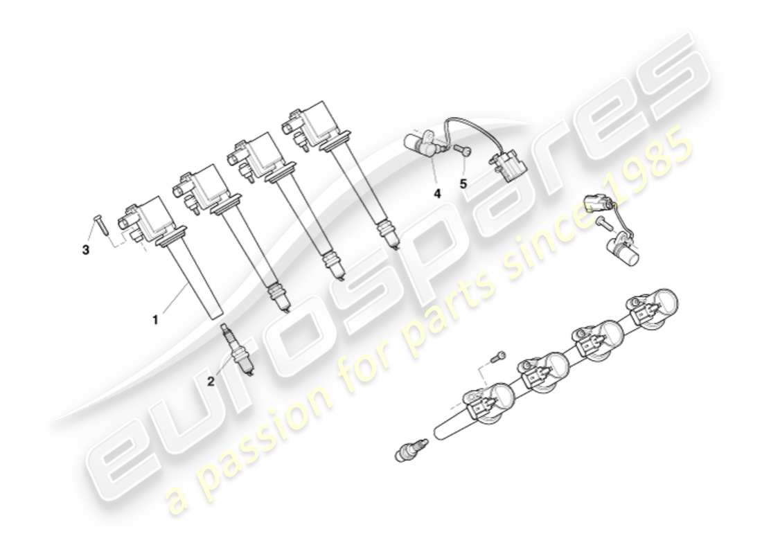aston martin v8 vantage (2013) diagramma della parte di accensione