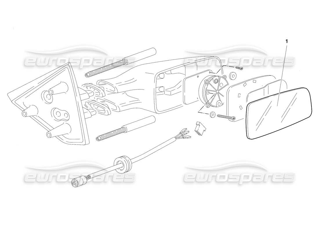 lamborghini diablo se30 (1995) specchietti retrovisori esterni (valido per il canada - gennaio 1995) diagramma delle parti