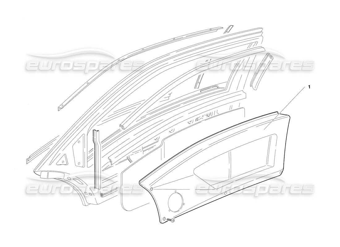 lamborghini diablo sv (1997) porte (valido per rh d. - marzo 1997) diagramma delle parti